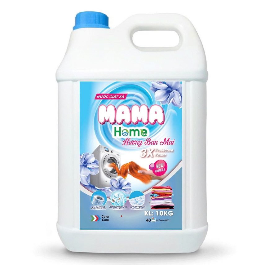 Nước Giặt Cao Cấp MAMA Can 10kg Đậm Đặc, Lưu Hương Lâu Bền, Làm Sạch Nhanh, An Toàn Cho Da Tay