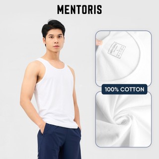 COMBO 3 Áo Ba Lỗ Nam MENTORIS Cotton Phù Hợp Mặc Lót Trong,Form Vừa Người,Mềm Mại Thoáng Khí CB3MC02