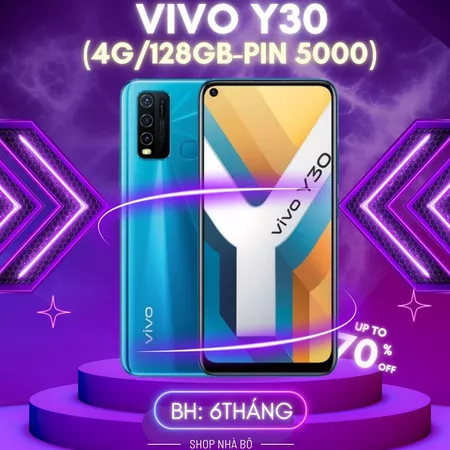Điện thoại VIVO Y30 (128GB) PIN 5000MAH, điện thoại cũ giá rẻ Tặng ful phụ kiện!