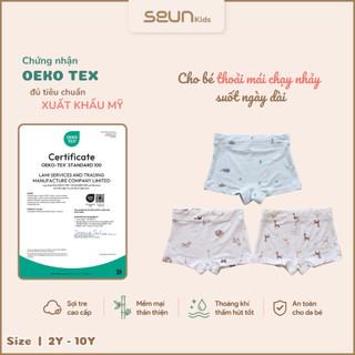 | SEUN KIDS | Combo 3 quần chip đùi sợi tre cho bé gái chuẩn OEKO TEX xuất Mỹ kháng khuẩn 8-35kg quần lót trẻ em