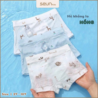 | SEUN KIDS | Combo 3 quần chip đùi sợi tre cho bé gái chuẩn OEKO TEX xuất Mỹ kháng khuẩn 8-35kg quần lót trẻ em