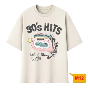 ÁO THUN OVERSIZE UNISEX "90'S HITS" RETRO – THIẾT KẾ THỜI TRANG THEO GU RIÊNG CỦA BẠN!