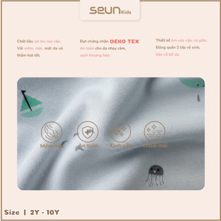 | SEUN KIDS | Combo 3 quần chip đùi sợi tre cho bé trai chuẩn OEKO TEX xuất Mỹ kháng khuẩn 8-35kg quần lót trẻ em