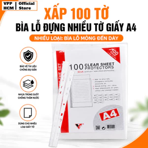 Xấp 100 tờ Bìa lỗ đựng nhiều tờ giấy A4