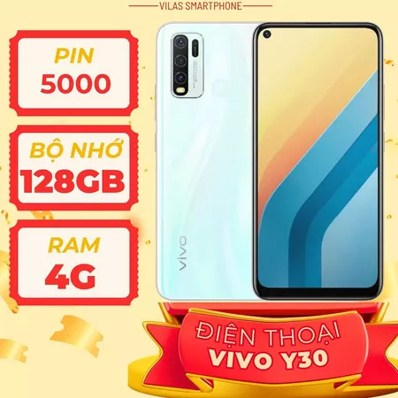 Điện thoại VIVO Y30 (128GB) PIN 5000MAH, điện thoại cũ giá rẻ bảo hành 6 tháng!!!