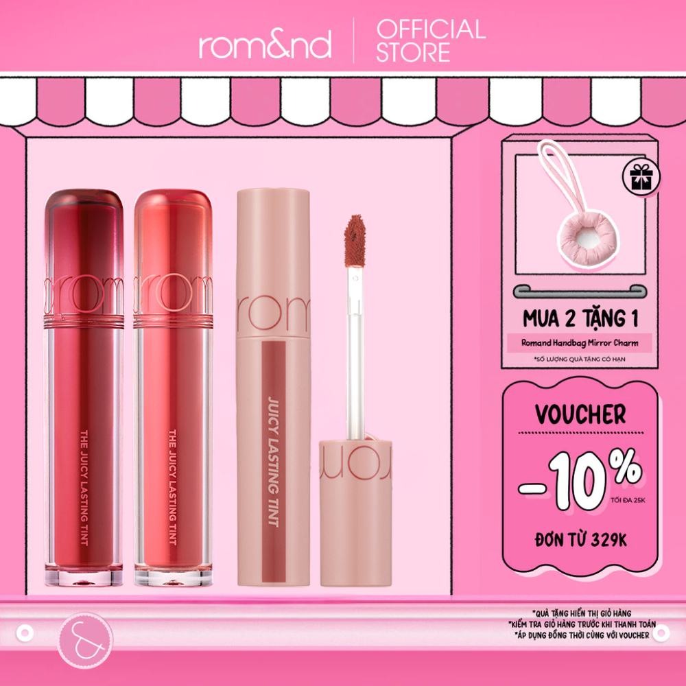 [Rom&nd] Son Tint lì cho môi căng mọng Hàn Quốc Romand Juicy Lasting Tint 5.5g