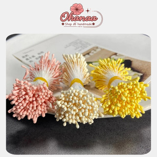 Nhụy hoa trang trí làm hoa handmade đầu nhỏ 2mm đẹp tự nhiên nhiều màu sắc
