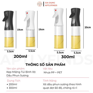 Bình Xịt Dầu Phun Sương Cao Cấp APTLYFINDS Chống Rò Rỉ Tiện Lợi