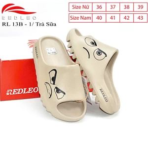 Dép đúc bánh mì REDLEO SLIDE 3D RL13B-1, dép quai ngang nam nữ êm mềm nhẹ, chống trơn trượt
