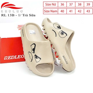 (RL-13.B) Dép đúc bánh mì REDLEO SLIDE 3D, dép quai ngang nam nữ êm mềm nhẹ, chống trơn trượt