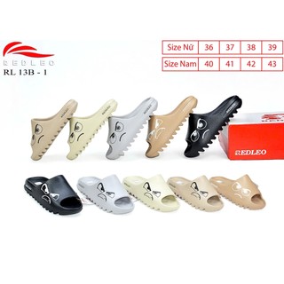 Dép đúc bánh mì REDLEO SLIDE 3D RL13B-1, dép quai ngang nam nữ êm mềm nhẹ, chống trơn trượt