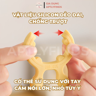 Giá Gác Dụng Cụ Nấu Ăn Silicon APTLYFINDS Chịu Nhiệt Chống Trượt