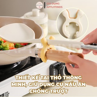 Giá Gác Dụng Cụ Nấu Ăn Silicon APTLYFINDS Chịu Nhiệt Chống Trượt