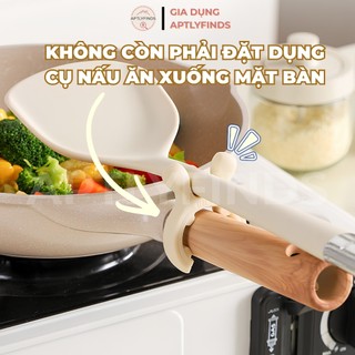 Giá Gác Dụng Cụ Nấu Ăn Silicon APTLYFINDS Chịu Nhiệt Chống Trượt
