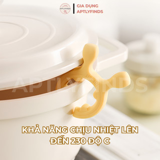 Giá Gác Dụng Cụ Nấu Ăn Silicon APTLYFINDS Chịu Nhiệt Chống Trượt