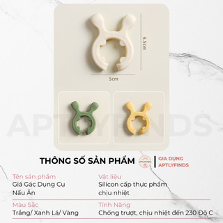Giá Gác Dụng Cụ Nấu Ăn Silicon APTLYFINDS Chịu Nhiệt Chống Trượt