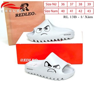 Dép đúc bánh mì REDLEO SLIDE 3D RL13B-1, dép quai ngang nam nữ êm mềm nhẹ, chống trơn trượt