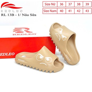 Dép đúc bánh mì REDLEO SLIDE 3D RL13B-1, dép quai ngang nam nữ êm mềm nhẹ, chống trơn trượt