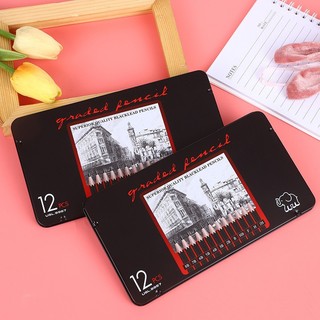 Hỏa Tốc - Bộ Bút Chì Phác Thảo 2H-8B Hộp Sắt ♥ Bút Chì Vẽ Tranh Truyền Thần Nghệ Thuật ♥ Đồ Dùng Văn Phòng Phẩm