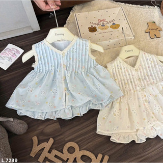 Set bé viền ren babydoll + quần 🌿