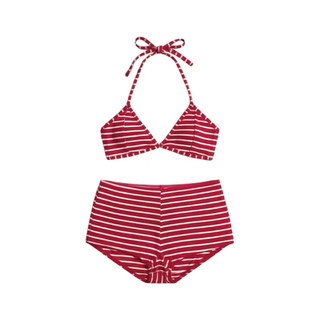 Hoả tốc HN/Bộ bikini kẻ sọc dành cho nữ, kiểu dáng ngọt ngào cổ điển, hai mảnh, thích hợp cho kỳ nghỉ, thanh lịch
