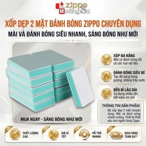 xốp dẹp 2 mặt. chà nhám và chà bóng zippo