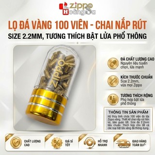 100 viên đá lửa vàng 2.2mm - chai nắp rút