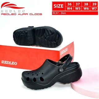 (Tặng charm ngẫu nhiên) Dép sục nữ sơn phối 2 màu đế cao REDLEO RL97, dép quai hậu đúc EVA êm mềm nhẹ