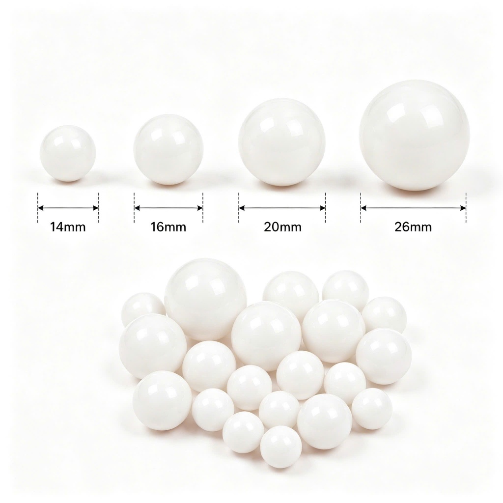 set 10 viên bi nhựa màu trắng 14-16-20-25mm -Bi nhựa nhiều màu sắc tươi sáng, chất liệu an toàn, bền đẹp