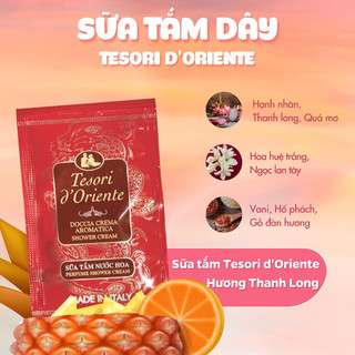 (Dây 12 gói) Sữa tắm Tesori d’Oriente Gói 9ml tiện dụng phù hợp đem đi du lịch