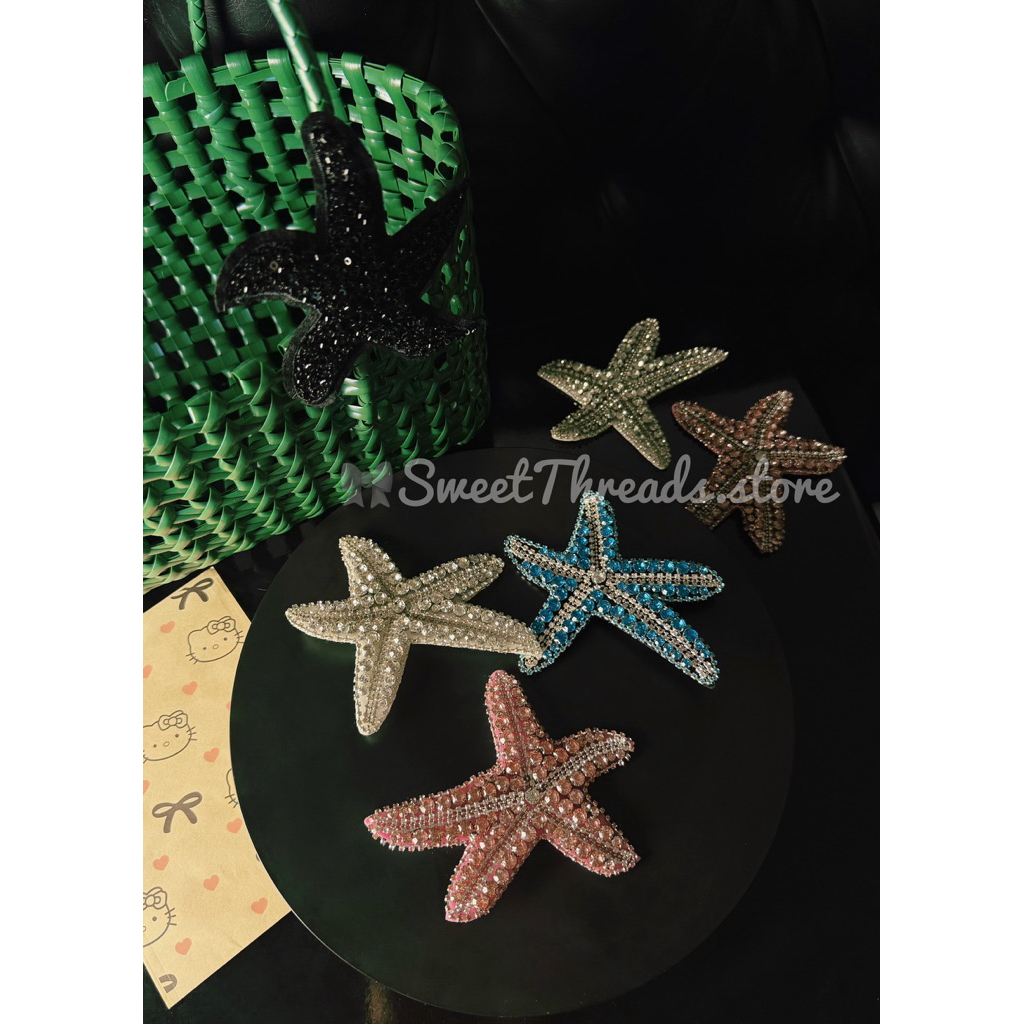 Kẹp tóc sao biển đính đá - Handmade - Bling Bling phù hợp đi biển