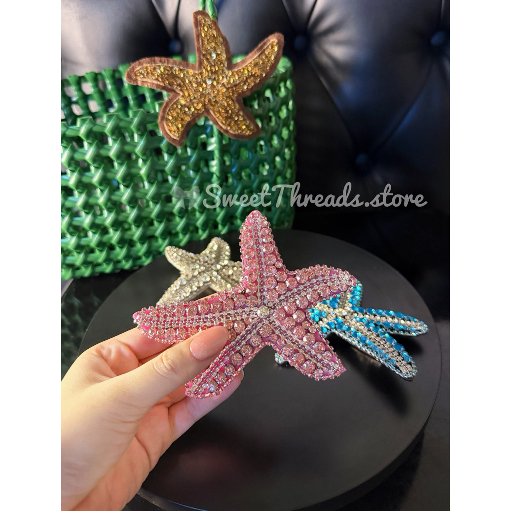 Kẹp tóc sao biển đính đá - Handmade - Bling Bling phù hợp đi biển