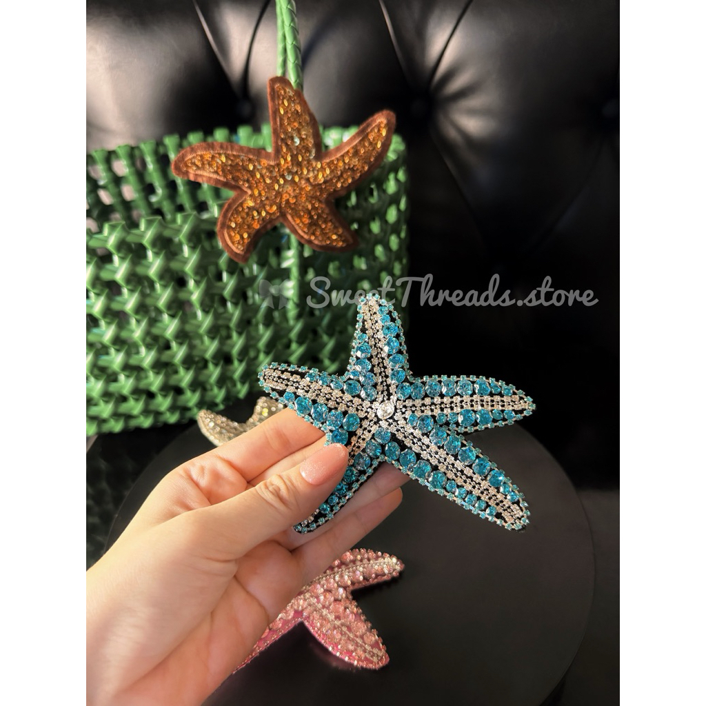 Kẹp tóc sao biển đính đá - Handmade - Bling Bling phù hợp đi biển