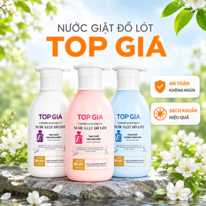 Nước Giặt Đồ Lót Sinh Học TopGia 520ml Khử Mùi Kháng Khuẩn 99%, An Toàn Với Da Nhạy Cảm