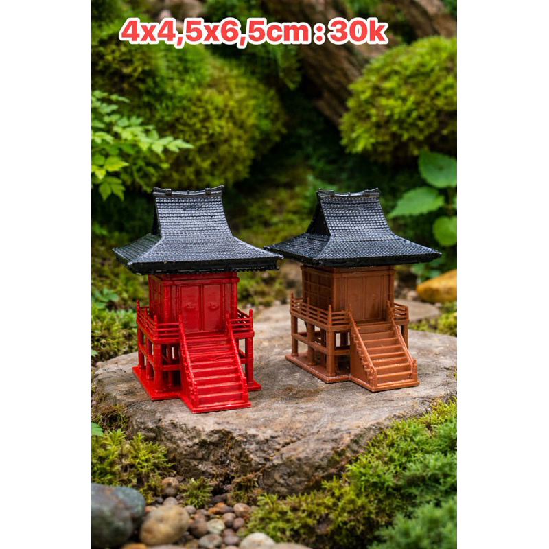 mô hình nhà cổ decor size mini terrarium bán cạn