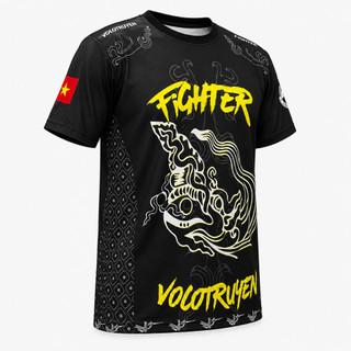 Áo Võ Cổ Truyền - Áo Thun Võ Cổ Truyền Fighter V01, VOCOTRUYEN Việt Nam, Con Rồng Thời Lý