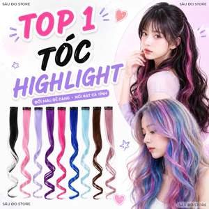Tóc Giả Kẹp Highlight Nhiều Màu – Tóc Kẹp Light Không Cần Nhuộm Siêu Xinh, Dễ Gắn, Giá Rẻ