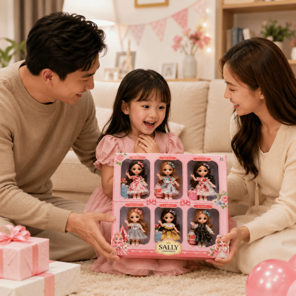 Bộ 6 Búp Bê Công Chúa Kèm Phụ Kiện Cao Cấp Búp Bê Thời Trang Đồ Chơi Bé Gái Quà Tặng Cho Bé