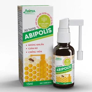 Xịt Họng Chiết Xuất Keo Ong ABIPOLIS - Giảm Ho, Không Lo Đau Họng, Nhiệt Miệng Lọ 15ml