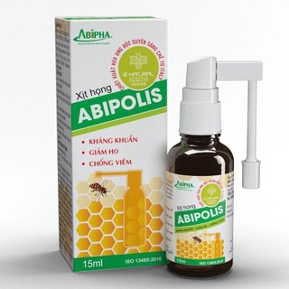 Xịt Họng Chiết Xuất Keo Ong ABIPOLIS - Giảm Ho, Không Lo Đau Họng, Nhiệt Miệng Lọ 15ml