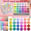 Bộ 264 hạt màu, dễ ủi, thích hợp cho nghệ thuật pixel, DIY và thủ công, bao gồm hộp đựng và vải ủi.