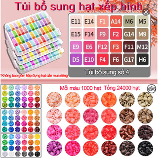 [Hạt Perler 2.6mm] Bộ 264 hạt màu, dễ ủi, thích hợp cho nghệ thuật pixel, DIY và thủ công, bao gồm hộp đựng và vải ủi.