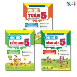 Sách - Ôn Hè Toán Và Tiếng Việt, Tiếng Anh Lớp 5 ,Dành Cho Học Sinh Lớp 5 Lên Lớp 6