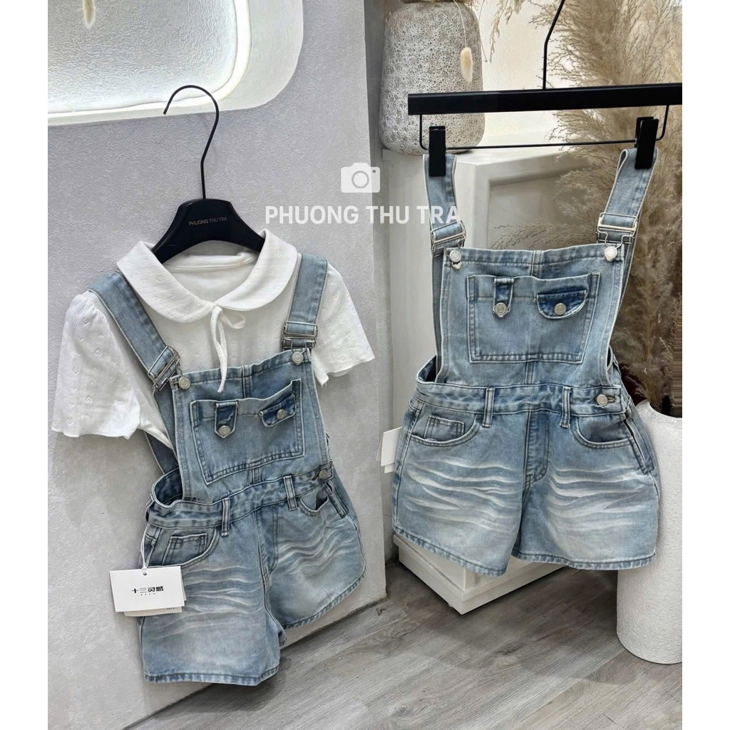 Yếm Jeans Bò Đùi Túi Ngực ( 2 hôm có hàng)