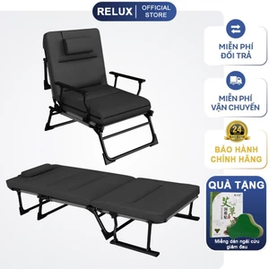 Giường xếp gấp gọn thông minh RELUX GX01 thiết kế đa năng kiêm ghế ngồi thư giãn, khung thép carbon chắc chắn