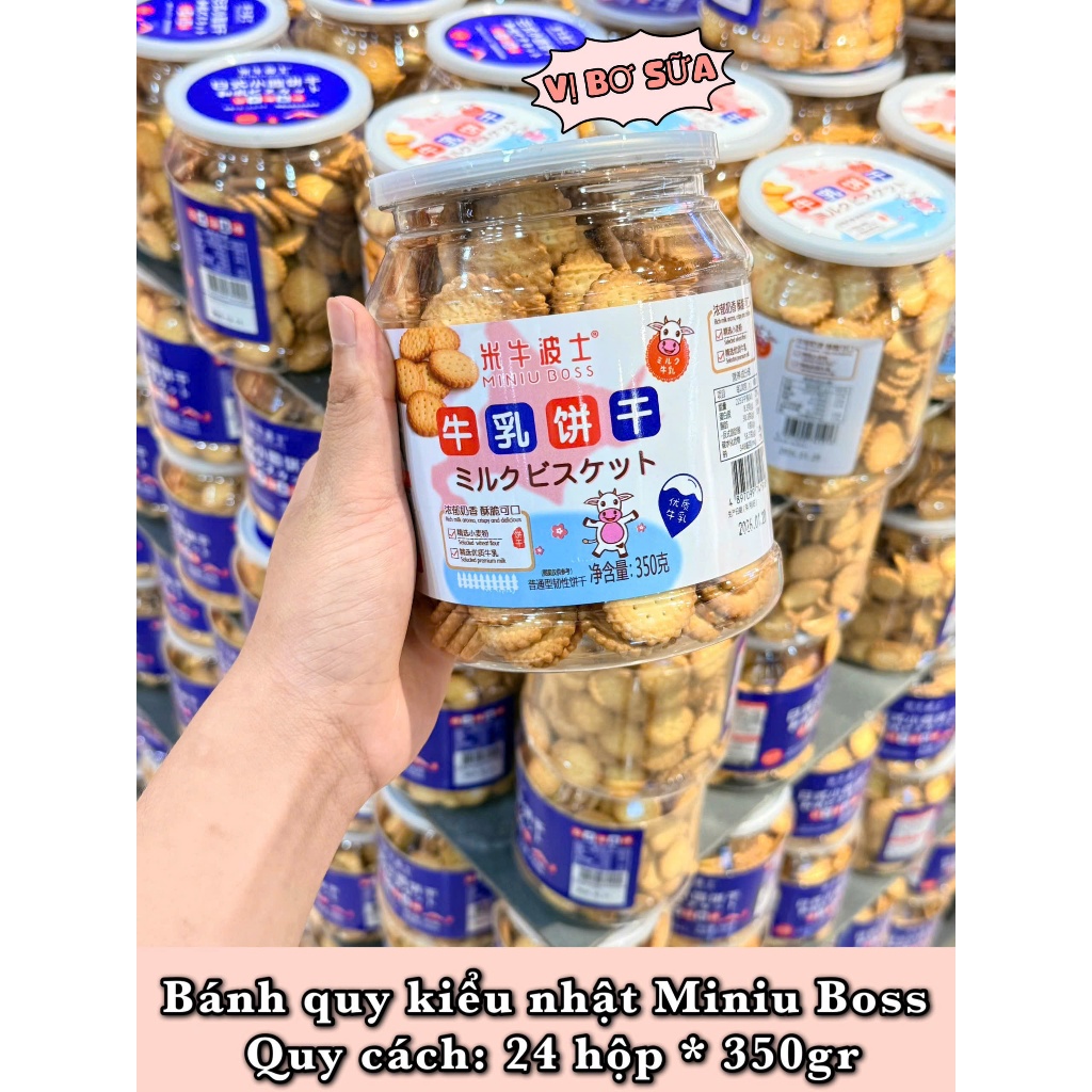 Bánh Quy Mặn Miniu Boss - Công Thức Nhật Bản Hộp 350gr - Snack Ngon Miệng
