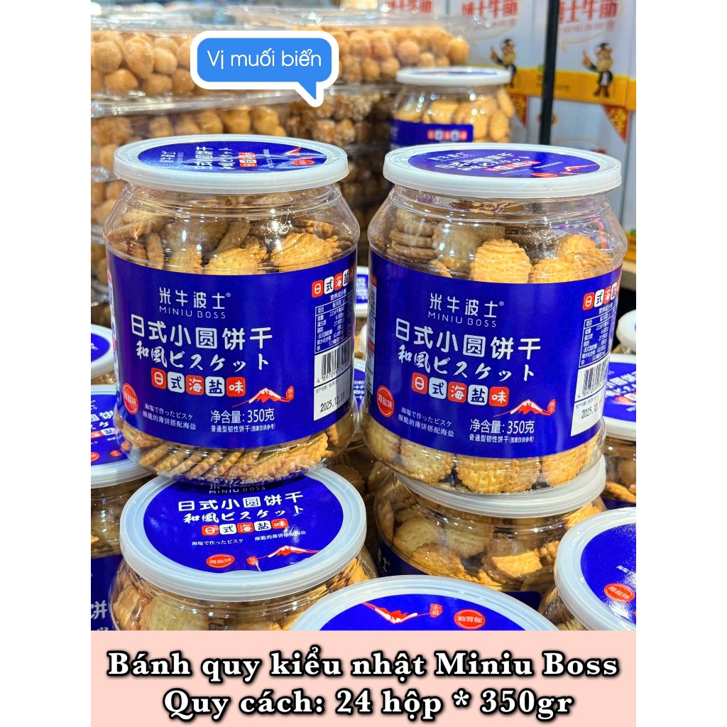 Bánh Quy Mặn Miniu Boss - Công Thức Nhật Bản Hộp 350gr - Snack Ngon Miệng