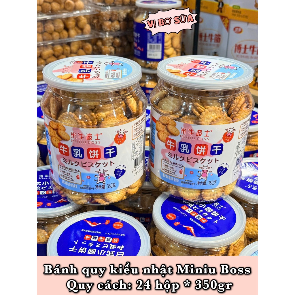 Bánh Quy Mặn Miniu Boss - Công Thức Nhật Bản Hộp 350gr - Snack Ngon Miệng