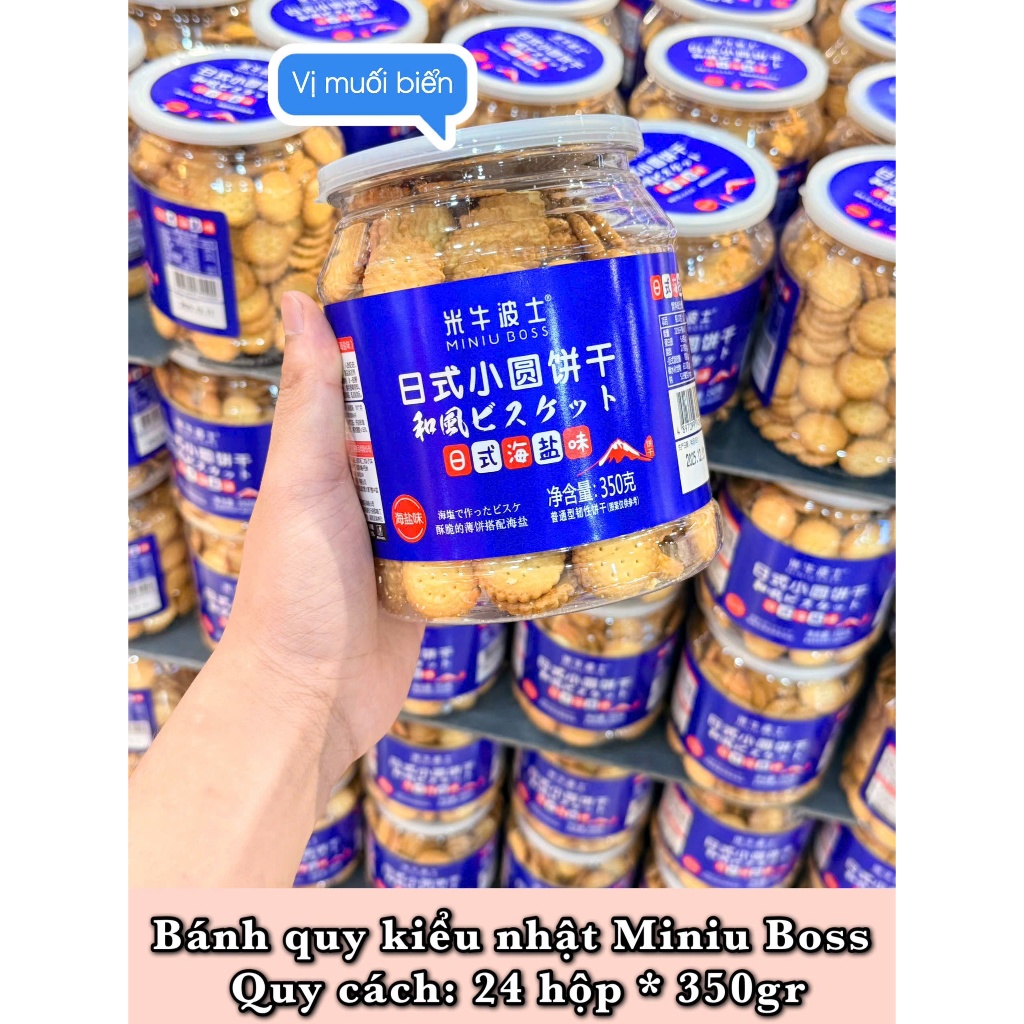 Bánh Quy Mặn Miniu Boss - Công Thức Nhật Bản Hộp 350gr - Snack Ngon Miệng