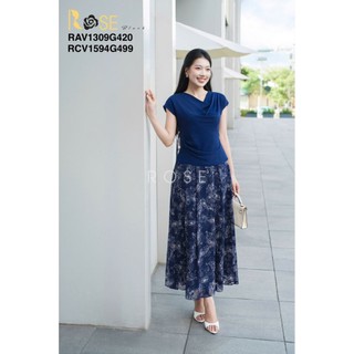 (Sẵn)  RAV 1309 Áo sơ mi nữ Rose chất lụa cao cấp kiểu dáng tay ngắn